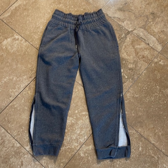 Stella McCartney Grey Joggers With Brand Name Strip main image 0